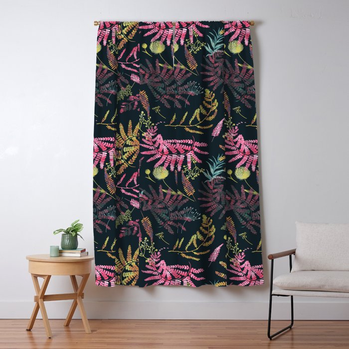 Vibrant meadow in the dark 77 Window Curtain Gallery Image 5