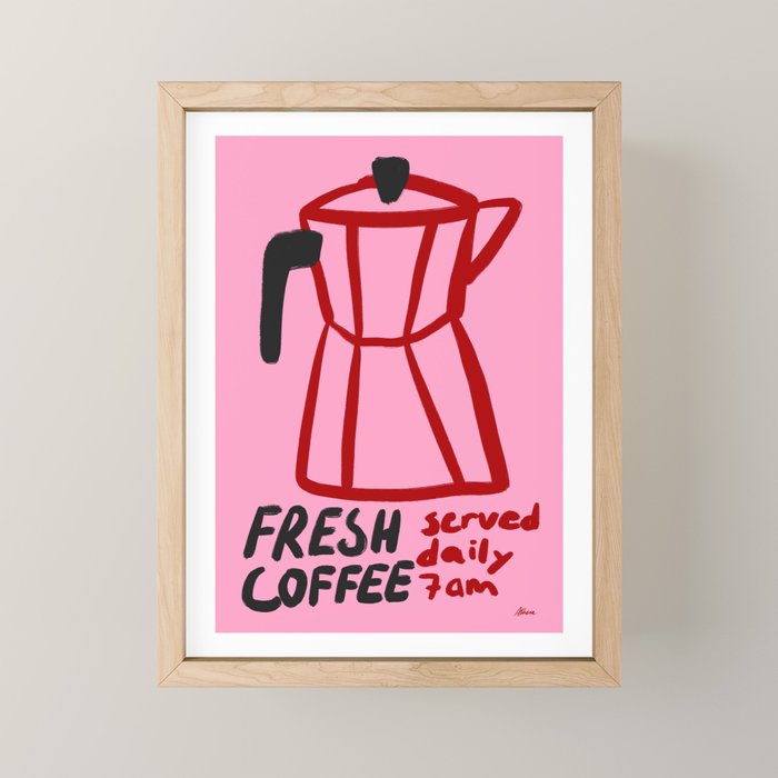 Fresh Coffee Mini Art Print Gallery Image 1