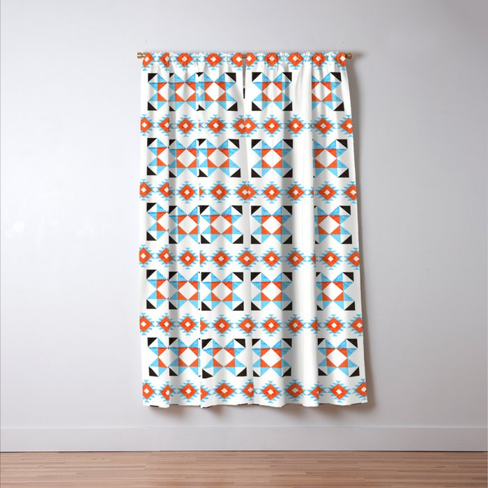 geometry navajo pattern no2 Window Curtain Gallery Image 3
