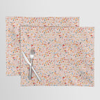 Blush Terrazzo | Pink Eclectic Speckles | Abstract Confetti Painting | Chic Bohemian Illustration Placemat Gallery Image 1