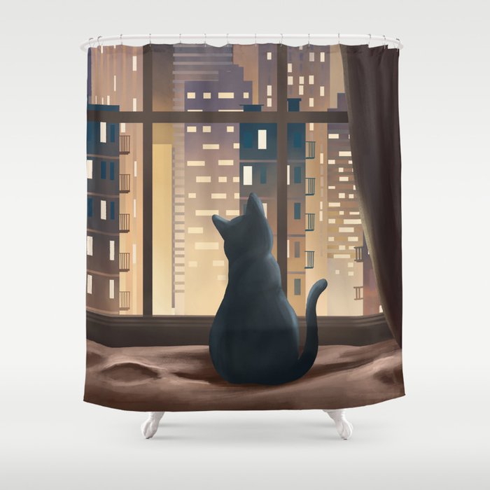 City View Shower Curtain Gallery Image 1