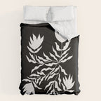 Tulip Tremble In Black  Comforter Gallery Image 6