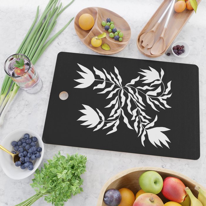 Tulip Tremble In Black  Cutting Board Gallery Image 2