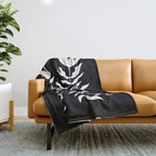Tulip Tremble In Black  Throw Blanket Gallery Image 1