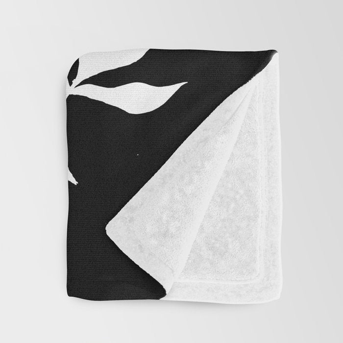 Tulip Tremble In Black  Throw Blanket Gallery Image 3