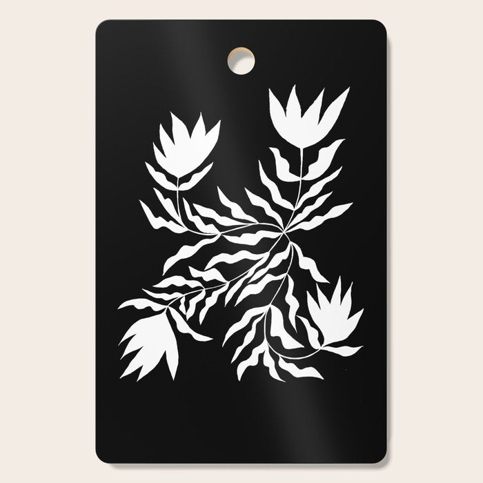 Tulip Tremble In Black  Cutting Board Gallery Image 1