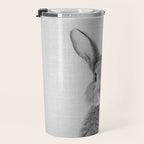 Rabbit - Black & White Travel Mug Gallery Image 3