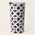 Floral Tiles Pattern / Lino Print Travel Mug Gallery Image 3