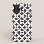 Floral Tiles Pattern / Lino Print iPhone Case Gallery Image 1