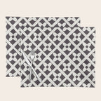 Floral Tiles Pattern / Lino Print Placemat Gallery Image 1