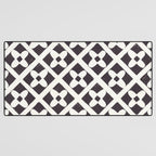 Floral Tiles Pattern / Lino Print Desk Mat Gallery Image 3
