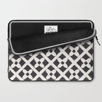Floral Tiles Pattern / Lino Print Laptop Sleeve Gallery Image 2