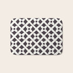 Floral Tiles Pattern / Lino Print Bath Mat Gallery Image 1
