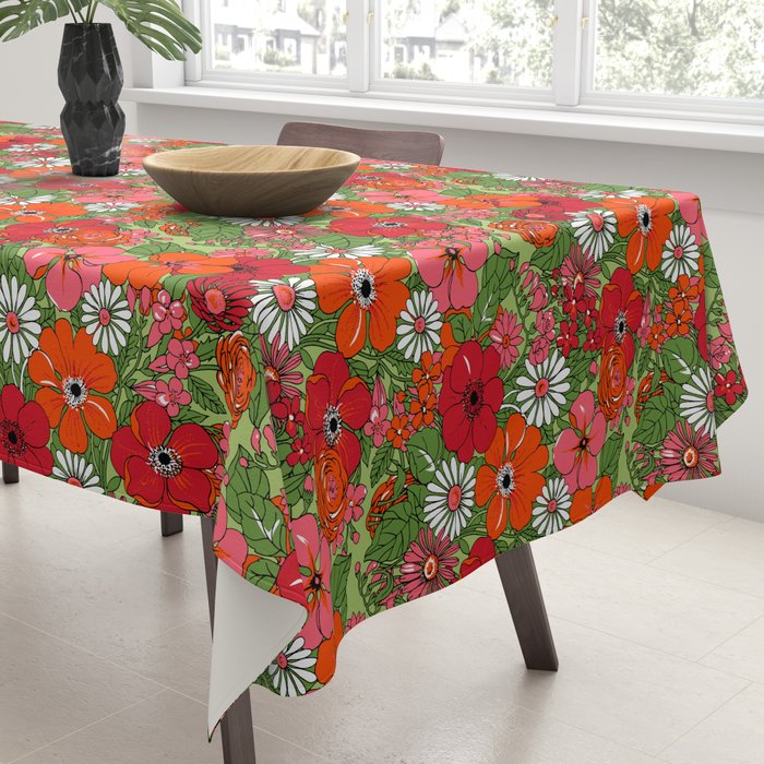 Retro Floral Pillowcase Tablecloth Gallery Image 3