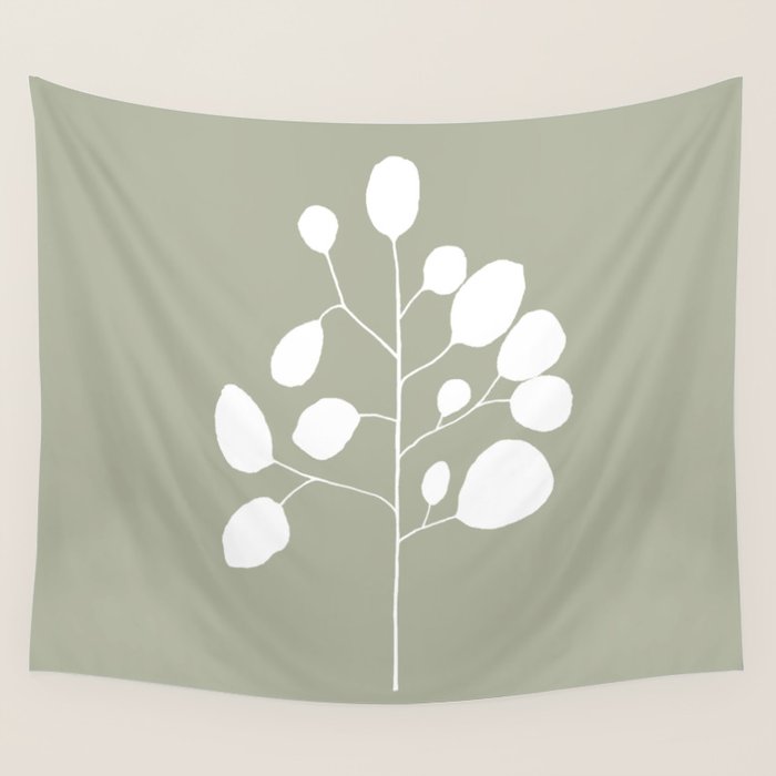 Large Eucalyptus (Linen Sage) Wall Tapestry Gallery Image 4