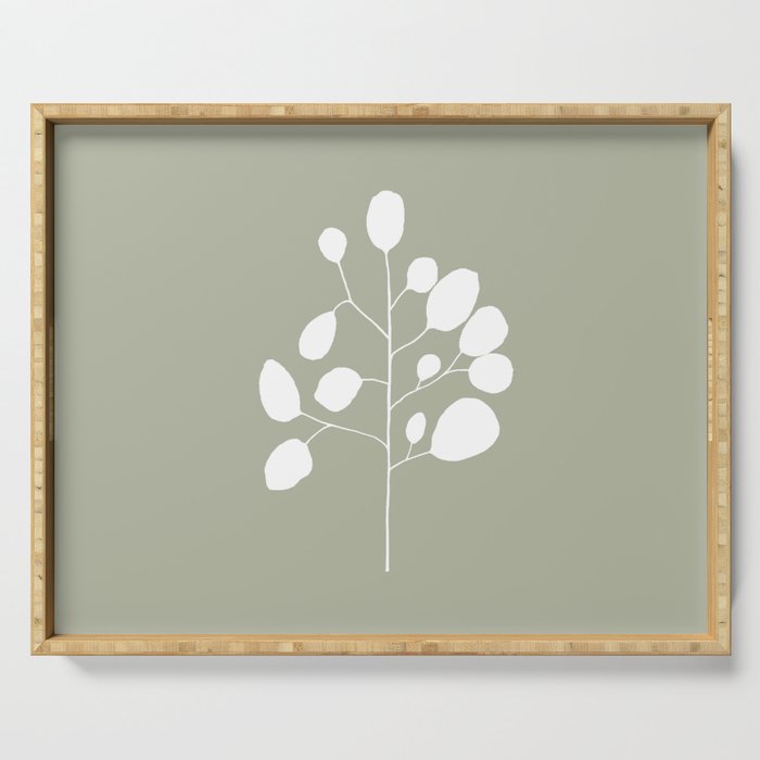 Large Eucalyptus (Linen Sage) Serving Tray Gallery Image 1