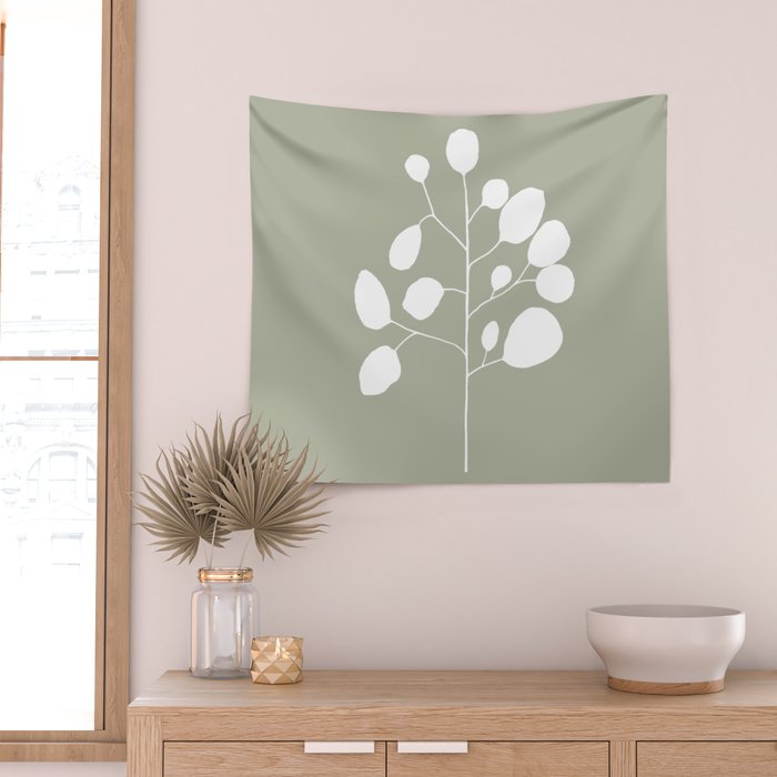 Large Eucalyptus (Linen Sage) Wall Tapestry Gallery Image 2