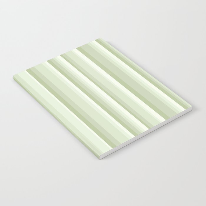 Classic Stripes XXI - Pastel Natural Green Notebook Gallery Image 1