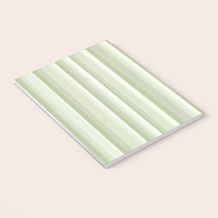 Classic Stripes XXI - Pastel Natural Green Notebook Gallery Image 3