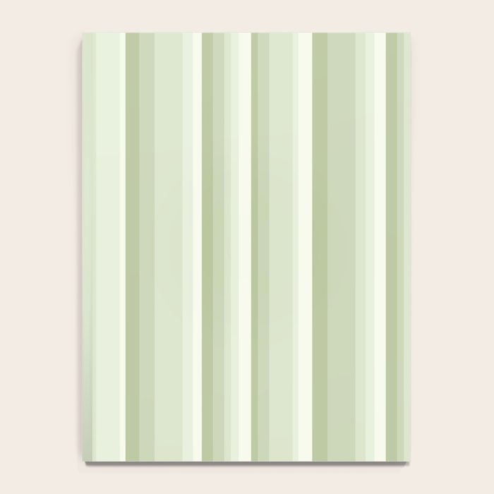 Classic Stripes XXI - Pastel Natural Green Notebook Gallery Image 4