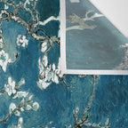Van Gogh Almond Blossoms : Dark Teal Wall Tapestry Gallery Image 3