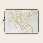 SAN DIEGO CALIFORNIA CITY STREET MAP ART Laptop Sleeve Gallery Image 1