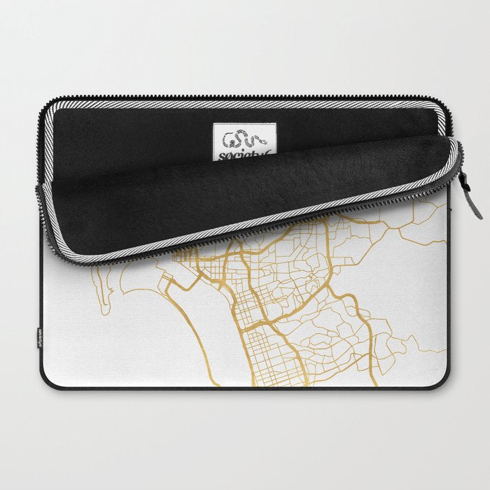 SAN DIEGO CALIFORNIA CITY STREET MAP ART Laptop Sleeve Gallery Image 2