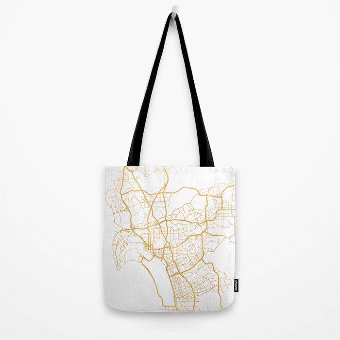 SAN DIEGO CALIFORNIA CITY STREET MAP ART Tote Bag Gallery Image 2