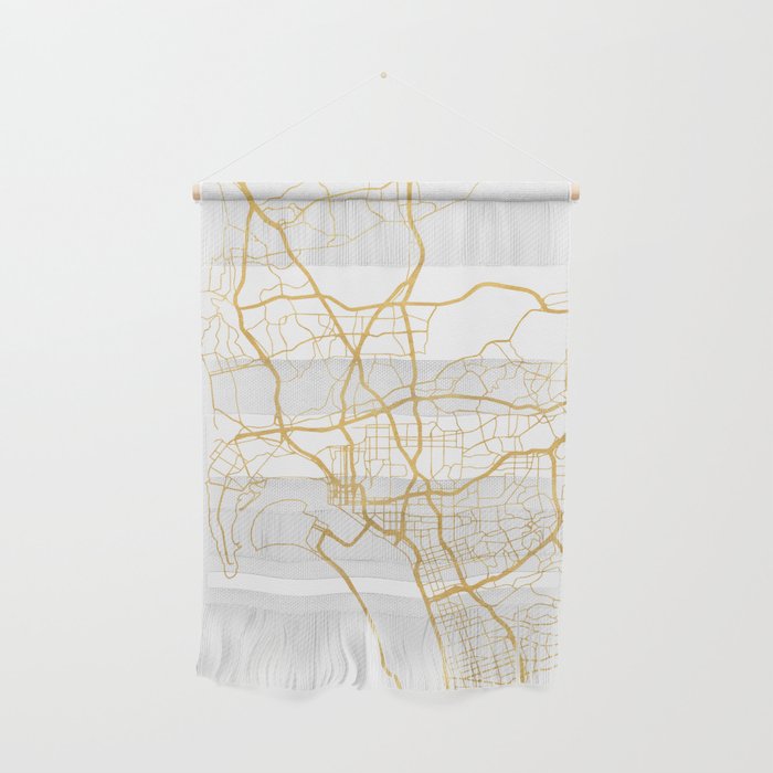 SAN DIEGO CALIFORNIA CITY STREET MAP ART Wall Hanging Gallery Image 1