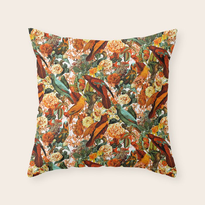 The Magical World of Birds II Throw Pillow Gallery Image 1