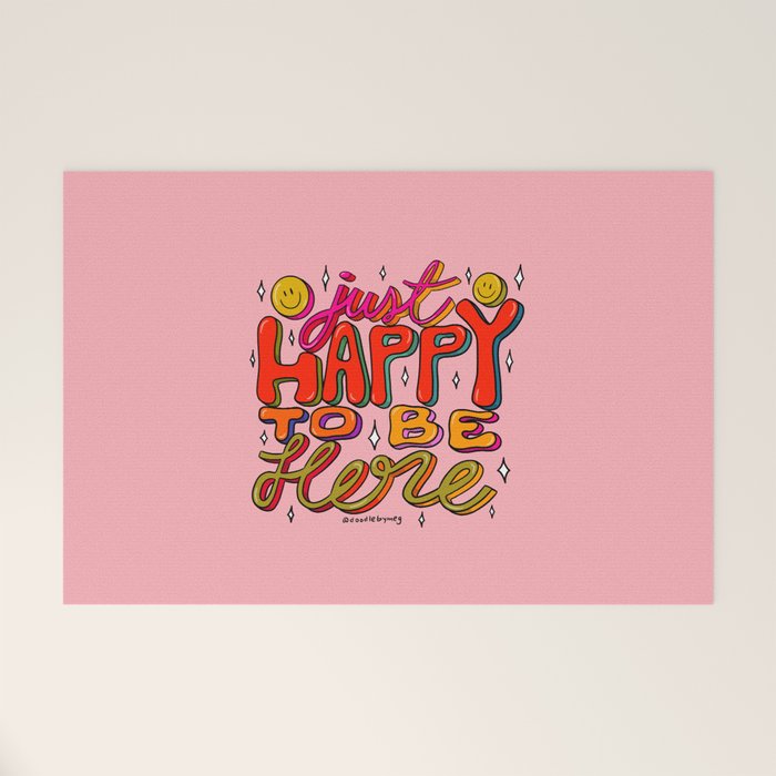 Happy To Be Here Welcome Mat Gallery Image 1