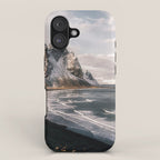 Stokksnes Icelandic Mountain Beach Sunset - Landscape Photography iPhone Case Gallery Image 1