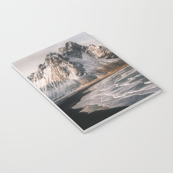 Stokksnes Icelandic Mountain Beach Sunset - Landscape Photography Notebook Gallery Image 3