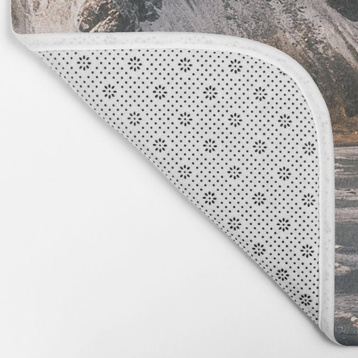 Stokksnes Icelandic Mountain Beach Sunset - Landscape Photography Bath Mat Gallery Image 2