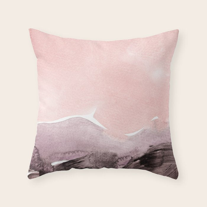 blush & mauve Throw Pillow Gallery Image 1