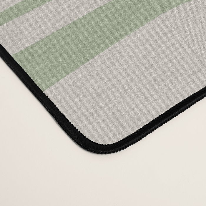 Sage Green Mid Century Modern Piquet Geometric Multi Pattern on Muted Beige Desk Mat Gallery Image 4