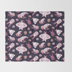 Twinkle twinkle little bugs - dark Throw Blanket Gallery Image 2