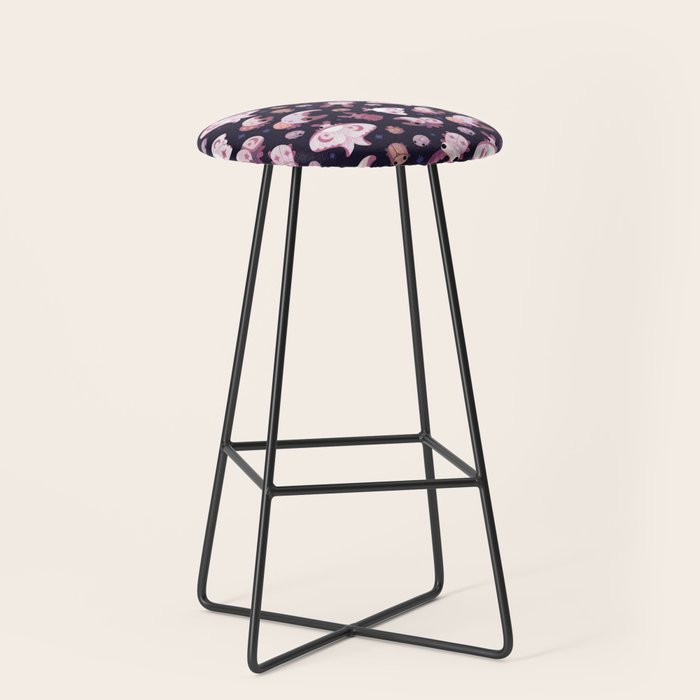 Twinkle twinkle little bugs - dark Stool Gallery Image 1