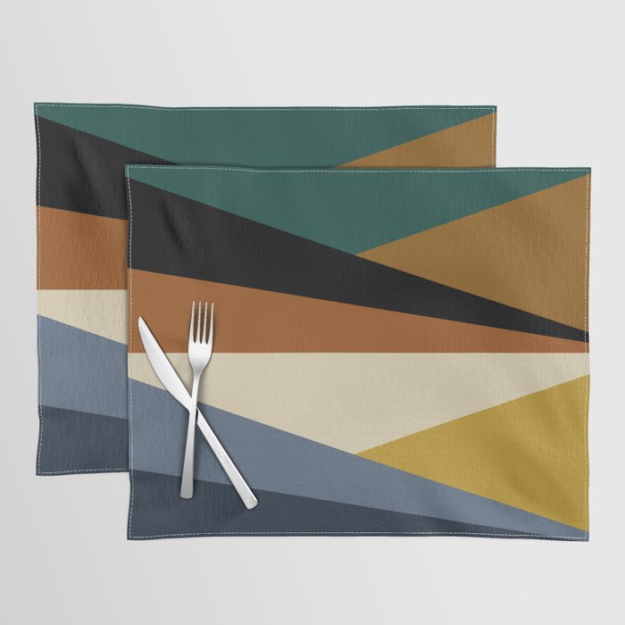 Geometric Triangles V Bold Vintage Placemat Gallery Image 1