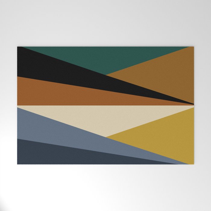 Geometric Triangles V Bold Vintage Welcome Mat Gallery Image 1