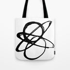 Astral Orbit White Background Tote Bag Gallery Image 1
