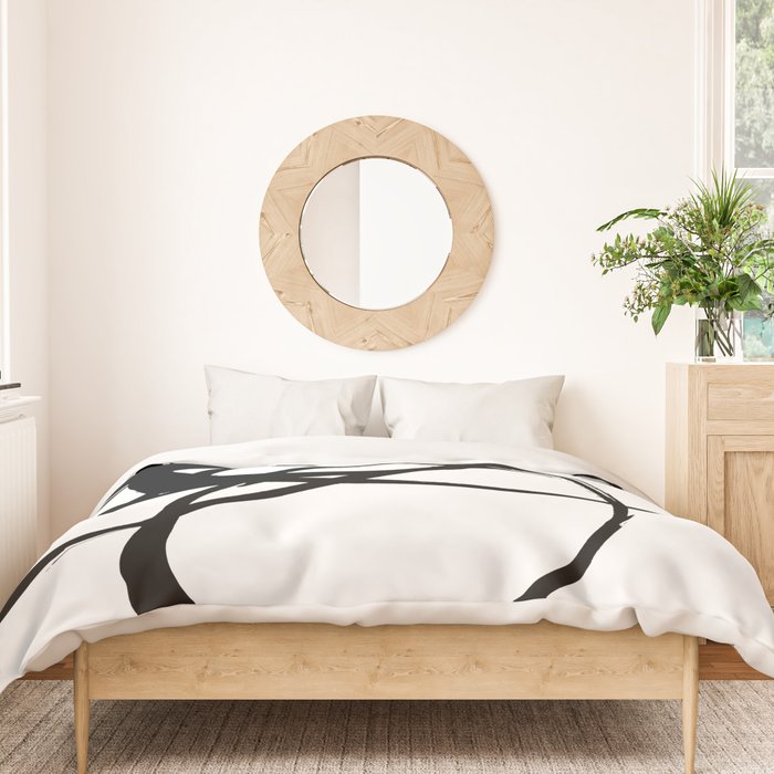 Astral Orbit White Background Duvet Cover Gallery Image 3