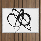 Astral Orbit White Background Outdoor Rug Gallery Image 1