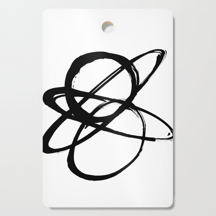 Astral Orbit White Background Cutting Board Gallery Image 1