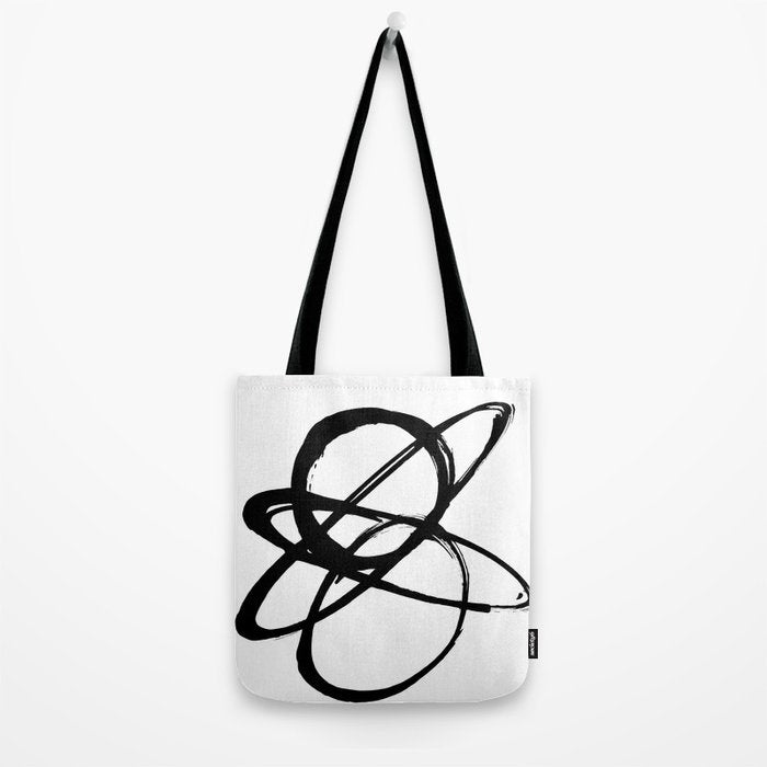 Astral Orbit White Background Tote Bag Gallery Image 2