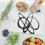 Astral Orbit White Background Cutting Board Gallery Image 2