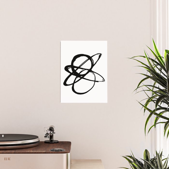 Astral Orbit White Background Poster Gallery Image 2