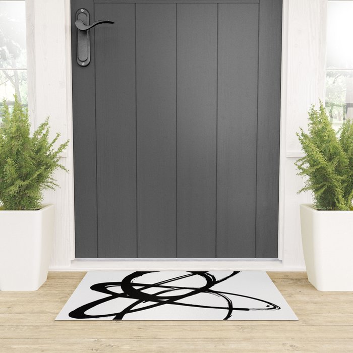 Astral Orbit White Background Welcome Mat Gallery Image 3