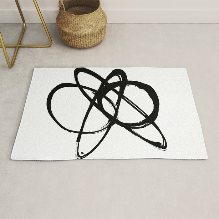 Astral Orbit White Background Rug Gallery Image 1