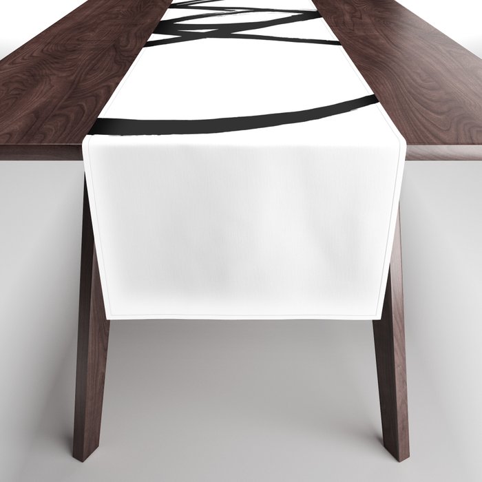 Astral Orbit White Background Table Runner Gallery Image 1